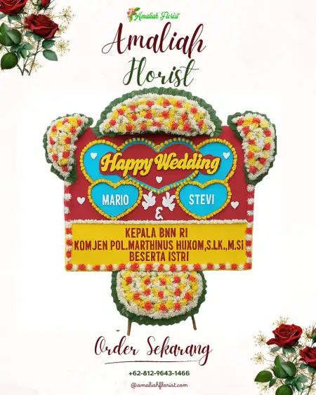 Papan Bunga Pernikahan Ngraho